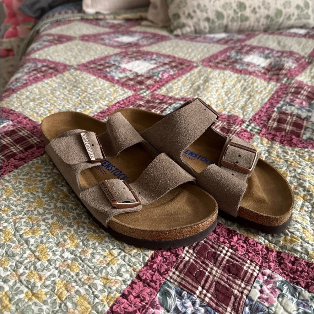 Birkenstock Taupe Suede